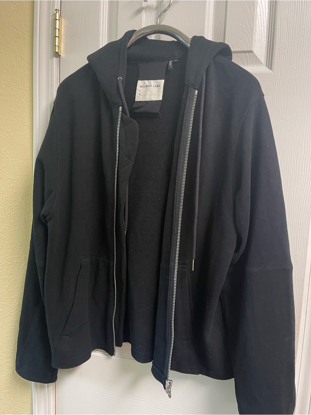 Helmut Lang Black Full-Zip Hooded Sweatshirt - Picture 8 of 15
